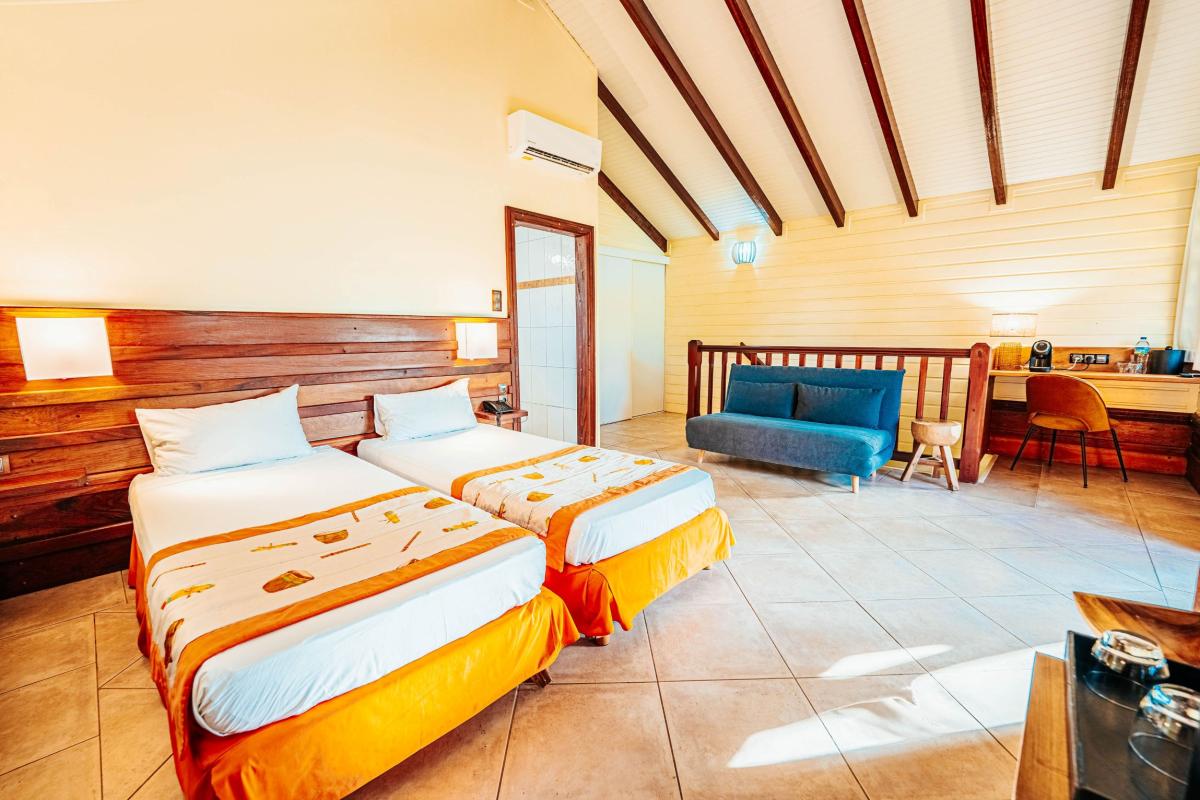 Hotel pied dans l'eau martinique BAMBOU  - Chambre harmonie